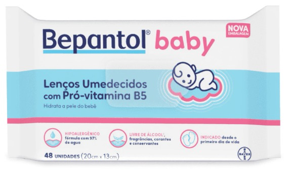 Pacote de lenços umedecidos Bepantol Baby