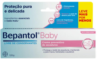 Embalagem de Bepantol Baby creme preventivo de assaduras